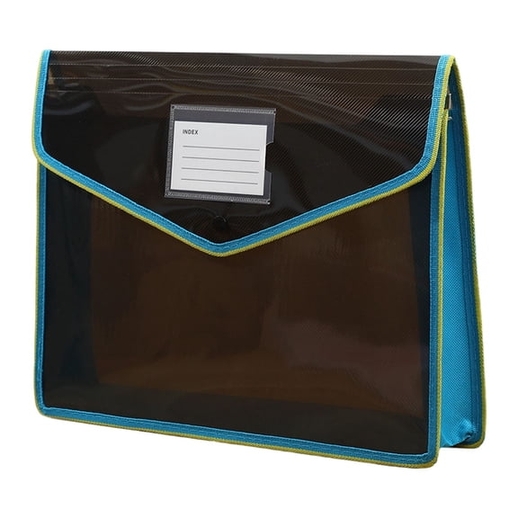 Expanding File Folder,Waterproof Document Envelope,Plastic File Pouch,Transparent Snap Closure No Divider Large Capacity Storage Wallet for Letter Size Paper Bill Tax Home Office Organization