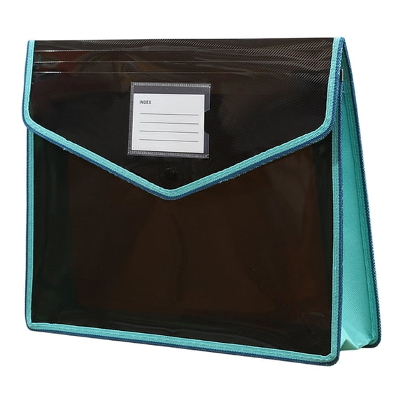 Expanding File Folder,Waterproof Document Envelope,Plastic File Pouch,Transparent Snap Closure No Divider Large Capacity Storage Wallet for Letter Size Paper Bill Tax Home Office Organization