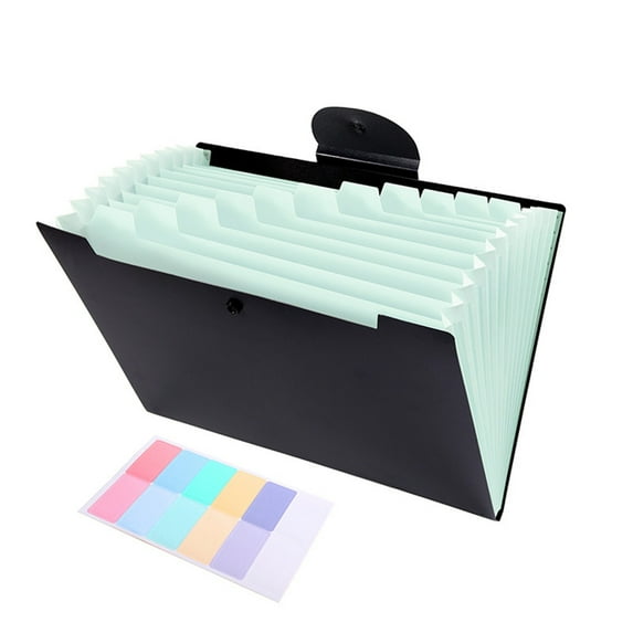 Expanding File Folder with 12 Pockets, Accordion Organizer Letter Size, for Receipts, G 12 Pocket A4 File Folder Purple Expanding File Organizer