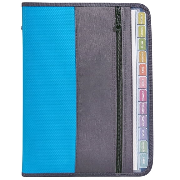 Youersen Expanding File Organizer, 12-Pocket Expanding Folder with Secure Zipper for School & Office, Plastic