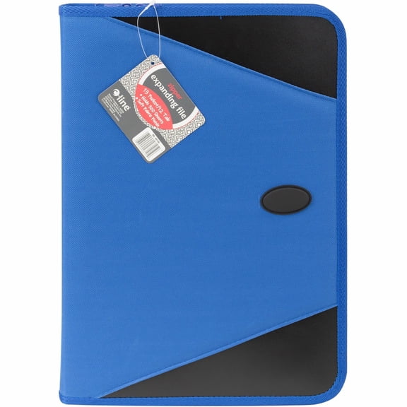 Expanding File W/ Zipper Closure, 2" Expansion, 13 Sections, Letter Size, Blue | Bundle of 5 Each