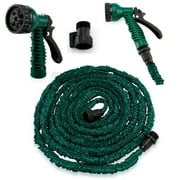 Expanding Flexible Garden Water Hose w/ Spray Nozzle in Green (25ft) - CycloneSound