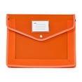 thumbnail image 1 of Expanding Plastic File Folder, Large Expandable Folder for Document, Envelope Organizer Holder with Label Pocket for Storage Paper, Fit Legal/A4 Size for Office Business Meeting, 1Pc(Orange,13x9.8"), 1 of 9