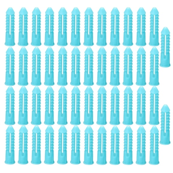 Expanding Plastic Screw Anchors, 50 Pieces of Drywall Expansion Pipe Drywall Anchors Ribbed wall Anchors Applicable to M4 M5 Self Tapping Screws. (White M6 30mm (1.18 inches))