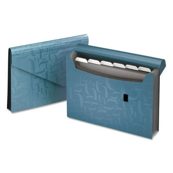 Expanding Poly Files, 3.5" Expansion, 7 Sections, 1/6-Cut Tab, Letter Size, Blue | Bundle of 2 Each