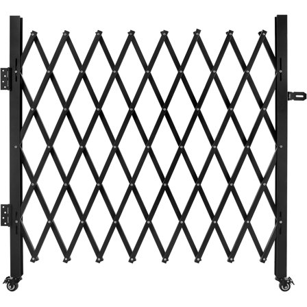 Expanding Scissor Security Gate for Garage - Folding Door with Casters (35.83Wx48.03H)