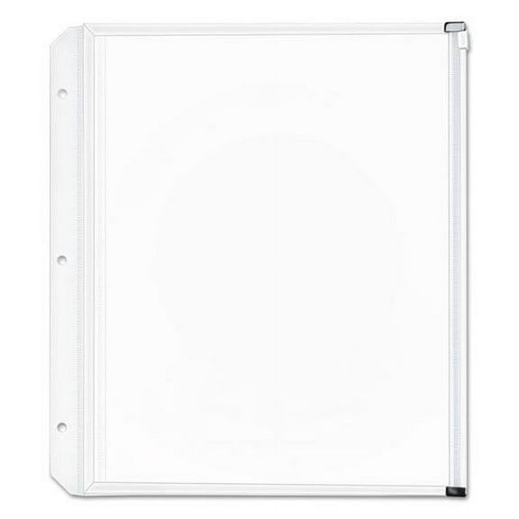 "Expanding Zipper Binder Pockets, 11 X 8 1/2, Clear, 3/pack | Bundle of 2 Packs"