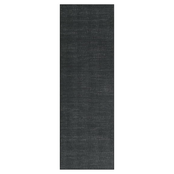 ExpanseEcho 2 x 6 ft Solid Black Low Pile Runner Rug