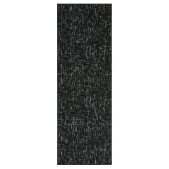 ExpanseEcho Black Modern Abstract Washable Area Rug Soft Low Pile 2x6 ft