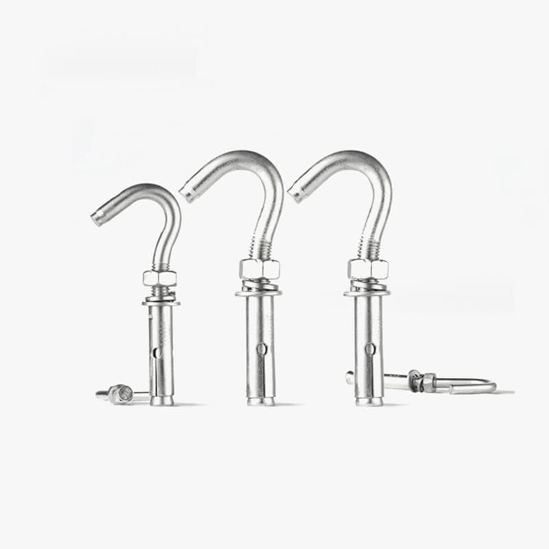 4-Pack M8 Stainless Steel Ceiling Hooks - Heavy Duty Wall Mount Eye Plate Hooks With Expansion Bolts