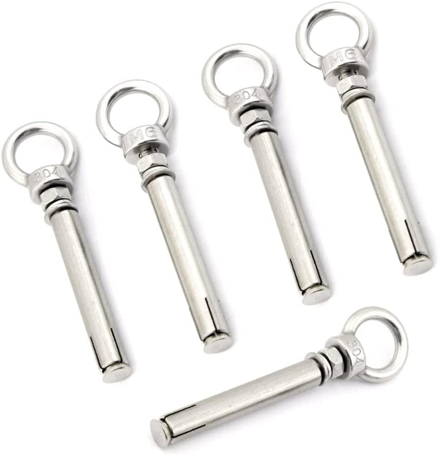 Expansion Bolts,Eye Hooks,5 Pcs Lift Eye Ring Nut Expansion Bolt Screw