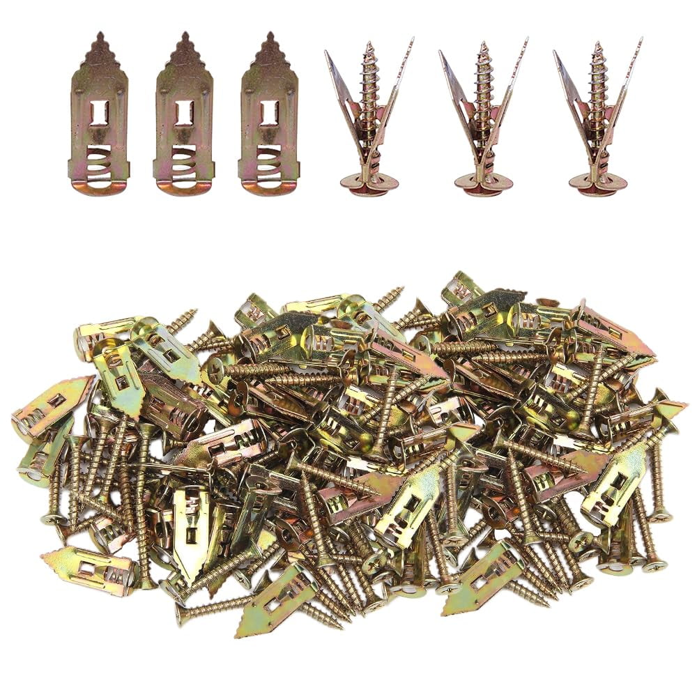 Expansion Screw, 2025 Upgraded Self-Drilling Anchors Screws, Self Drilling Drywall Anchors with Screws, Drywall Anchors and Screw Kit, Easy Application No Drill or Holes in Wall.