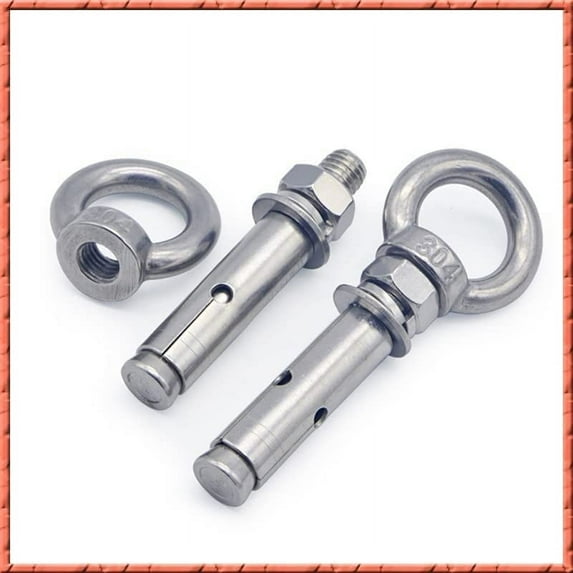 Expansion Screw Bolts, 304 Stainless Steel M6 M8 M10 M12 Lifting Ring Expansion Hook Screw Water Heater Expansion Bolt Swing Hook Hook(Dimensions:M12x80(2 PCS)) (Size : M6x120(10 PC (Size : M6x50(10