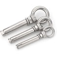 thumbnail image 1 of Expansion Screw Bolts, Anchor Bolt Hooks,Hollow Wall Anchors,304 Stainless Steel M8 Lifting Eyebolt With Screw Round Ring Hook Nut&Washer for Hanging Heavy Object(1Pcs)(Length:120mm,Thread Diameter:M8, 1 of 5