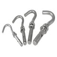 thumbnail image 1 of Expansion Screw Bolts, Expansion Bolts M6 M8 M10 M12 Wall Mounted Expansion Hook Screw Lifting Eye Bolt Open Anchor Hook (Color : SUS201, (Color : Sus304) (Color : Sus304), 1 of 5