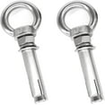 thumbnail image 1 of Expansion Screw Bolts Sleeve Anchors，M6 Expansion Screw Eye Bolt Anchor Bolts Concrete Screws Stainless Steel, Silver, M6x120-2pcs (Color : Silver, Size : M6x70 2pcs), 1 of 5