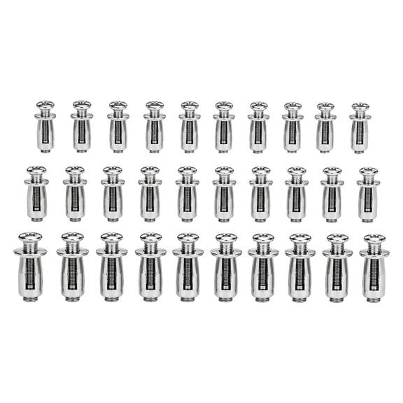 Expansion Screw and Petal Nut Kit, Hollow Wall Anchors Nuts Kit with Screws, Steel Drywall Anchors Jack Nuts for Sheet Metal, Gypsum Board, Thin Panels and DIY Projects, 30 Pcs, Multisize