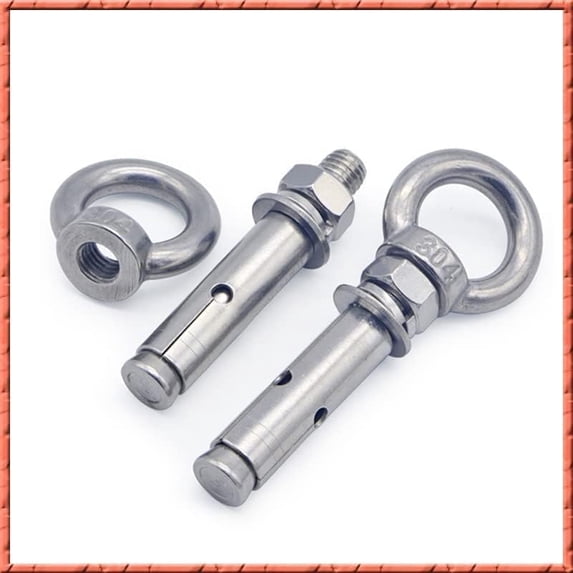 Expansion Sleeve Anchor Screw Bolts,304 Stainless Steel M6 M8 M10 M12 Lifting Ring Expansion Hook Screw Water Heater Expansion Bolt Swing Hook Hook(Dimensions:M12x80(2 PCS)) (Size : M6x120(10 PC (Size