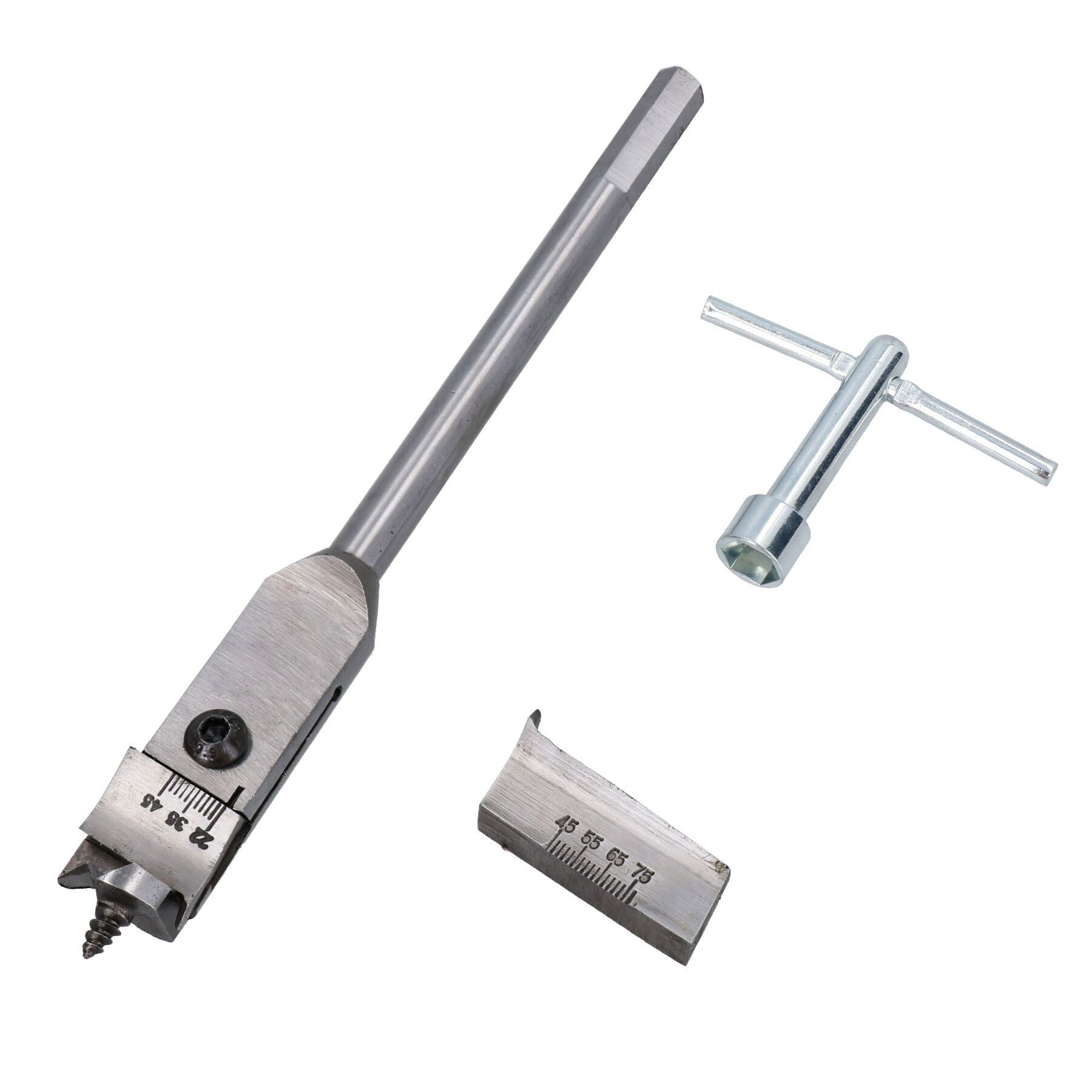 Expansive Flat Wood Boring Drill Bit Set 22 76mm Adjustable Spade Bit