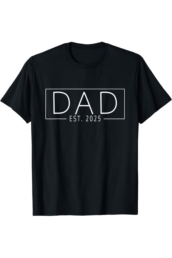Expecting Dad Est. 2025 Father T-Shirt for New Father Pregnancy Reveal Gift