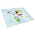 thumbnail image 1 of Expecting Stork bringing Baby Glass Cutting Board Large, 1 of 2