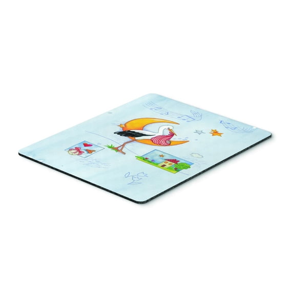 Expecting Stork bringing Baby Mouse Pad Hot Pad or Trivet
