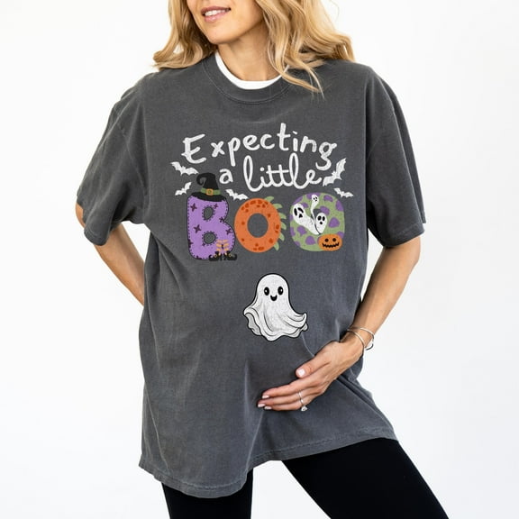 Expecting a Little Boo Shirt – Halloween Maternity Tee, Spooky Pregnancy Reveal, Fall Mom Gift, Cute Mom-To-Be Shirt