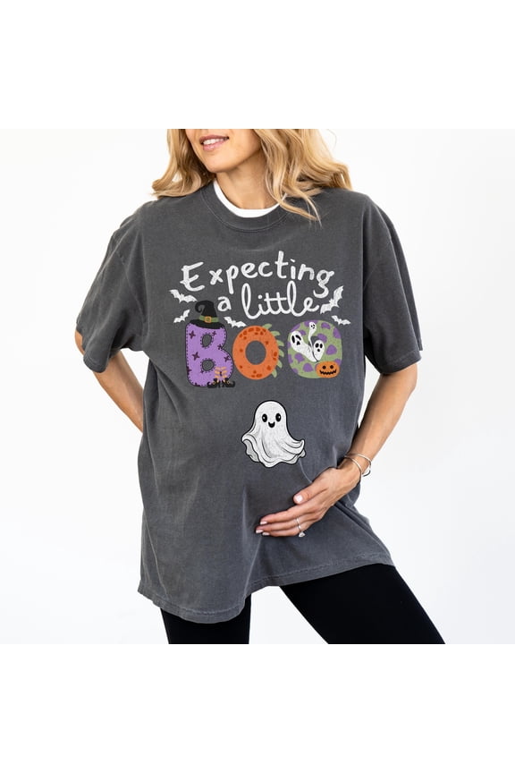 Expecting a Little Boo Shirt – Halloween Maternity Tee, Spooky Pregnancy Reveal, Fall Mom Gift, Cute Mom-To-Be Shirt