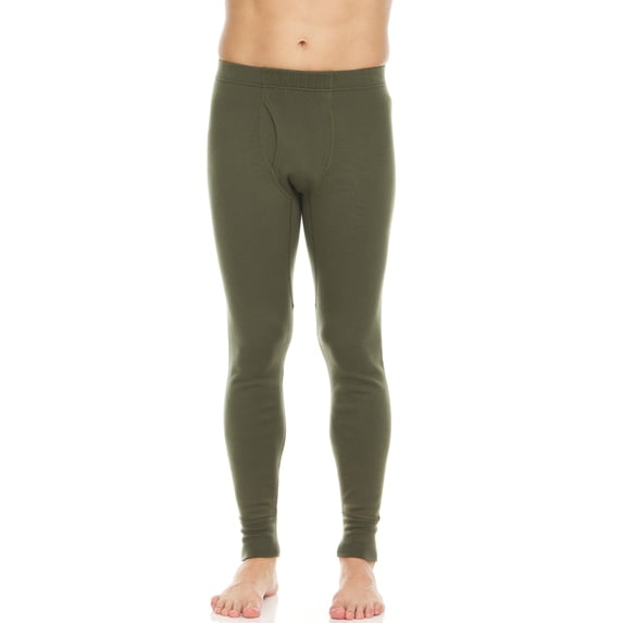 Merino Wool Heavyweight Men's Bottoms - Base Layer Pants - Extreme Cold Weather Gear - Olive Drab - Large