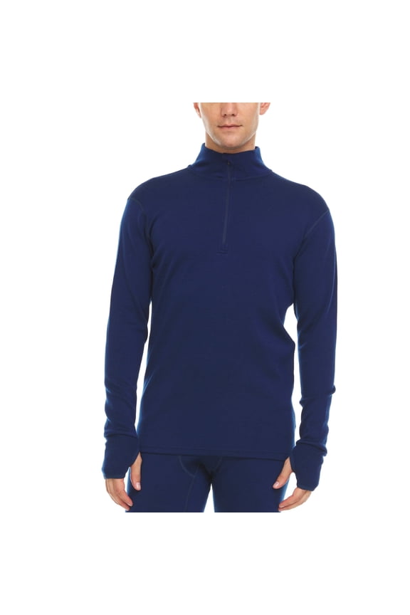 Heavyweight Men's Wool 1/4 Zip - 100% Merino Wool