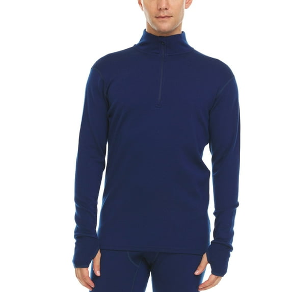 Heavyweight Men's Wool 1/4 Zip - 100% Merino Wool