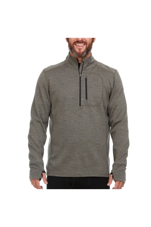 Heavyweight Men's Wool 1/4 Zip - 100% Merino Wool