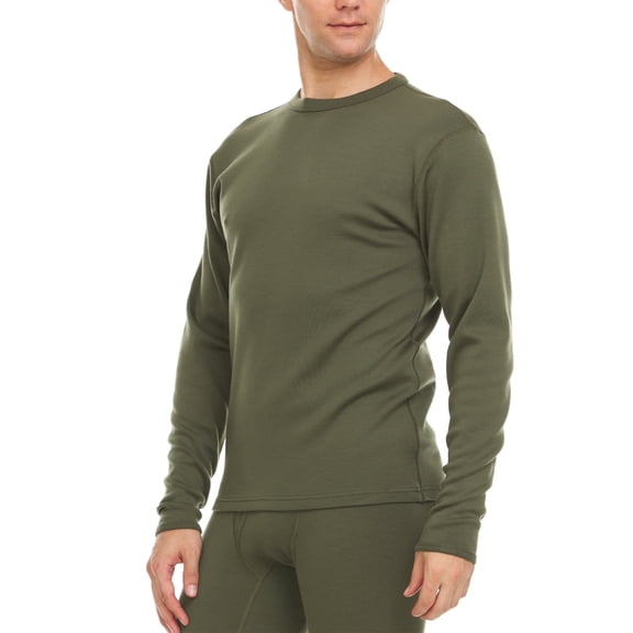 Heavyweight Men's Wool Crew Top - 100% Merino Wool