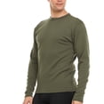 thumbnail image 1 of Merino Wool Expedition Weight Mens Crew Shirt - Heavy Weight Base Layer Top - Extreme Cold Weather Gear - Olive Drab - Medium, 1 of 5