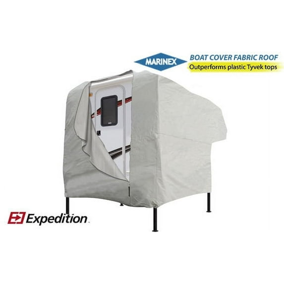 Expedition by Eevelle USA, EXTC, Outdoor Travel Truck Camper RV Vehicle Cover | Fits 10 - 12 Feet | Gray