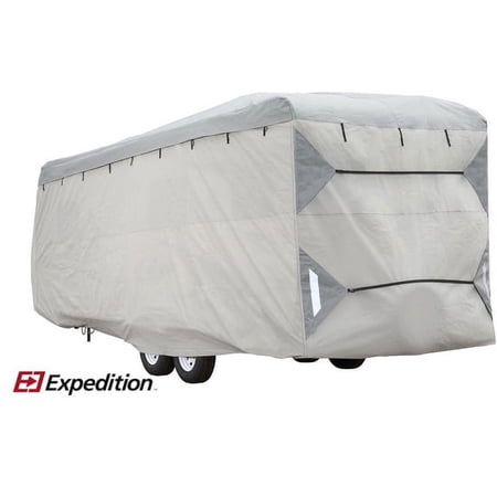 Expedition by Eevelle USA, EXTT, Outdoor Marine Grade Travel Traile Camper RV Vehicle Cover | Fits 24 - 27 Feet | Gray