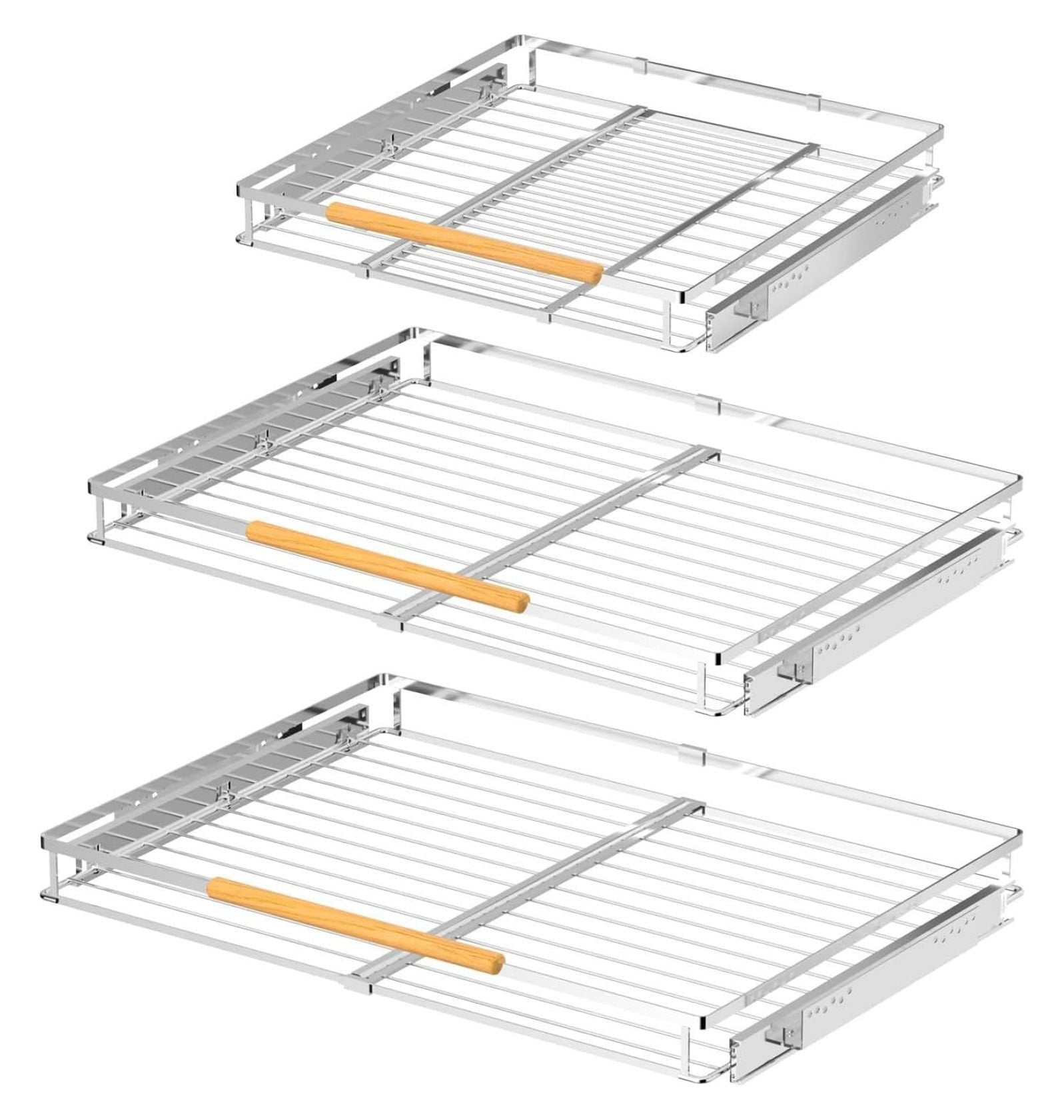 Expendable Pull Out Organizer Sliding Out Drawer Shelf Heavy