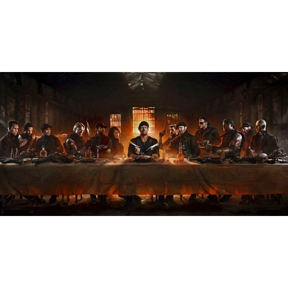 Expendables Last Supper - CANVAS OR PRINT WALL ART