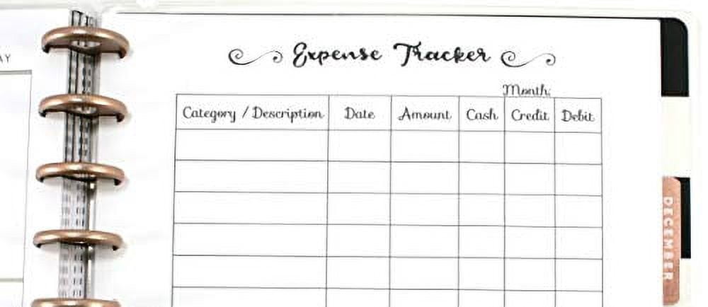 Expense Tracker Inserts for 11 Disc Planners - Walmart.com