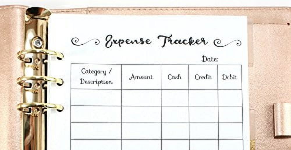 Expense Tracker Inserts for A5 Planners - Walmart.com