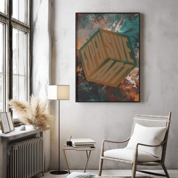 Expensive Art - Bold Statement Poster Wall Art (Orange Edition)