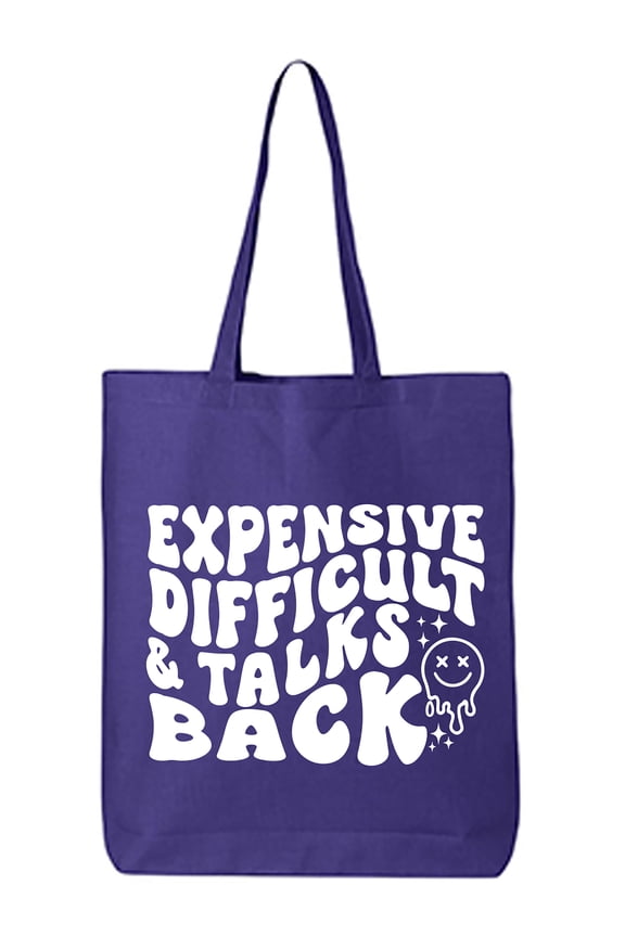 Expensive Difficult & Talks Back Cotton Canvas Tote Bag