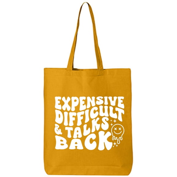 Expensive Difficult & Talks Back Cotton Canvas Tote Bag