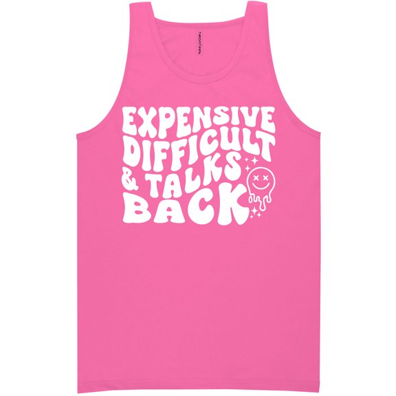 Expensive Difficult & Talks Back Neon Tank Top