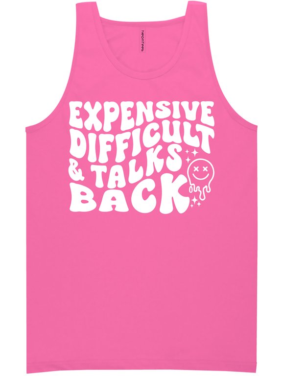 Expensive Difficult & Talks Back Neon Tank Top