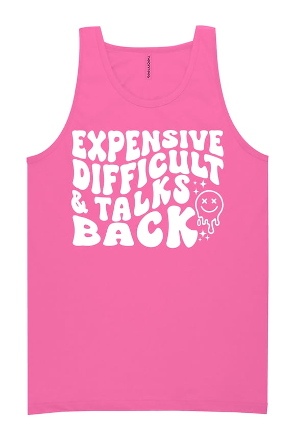 Expensive Difficult & Talks Back Neon Tank Top