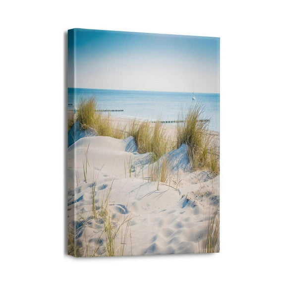 Experience Coastal Bliss with Our 12X16 Inch Beach Scene Wall Art Perfect Seascape Décor for Bathroom, Bedroom, Office, & Kitchen Spaces.