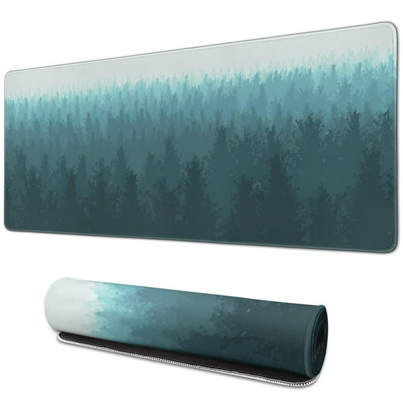 Experience Gaming on a Larger Scale with our Forest-Themed XXL Mouse Mat - Non-Slip, Extended Desk Pad for Precision - 31.5 x 11.8 inches