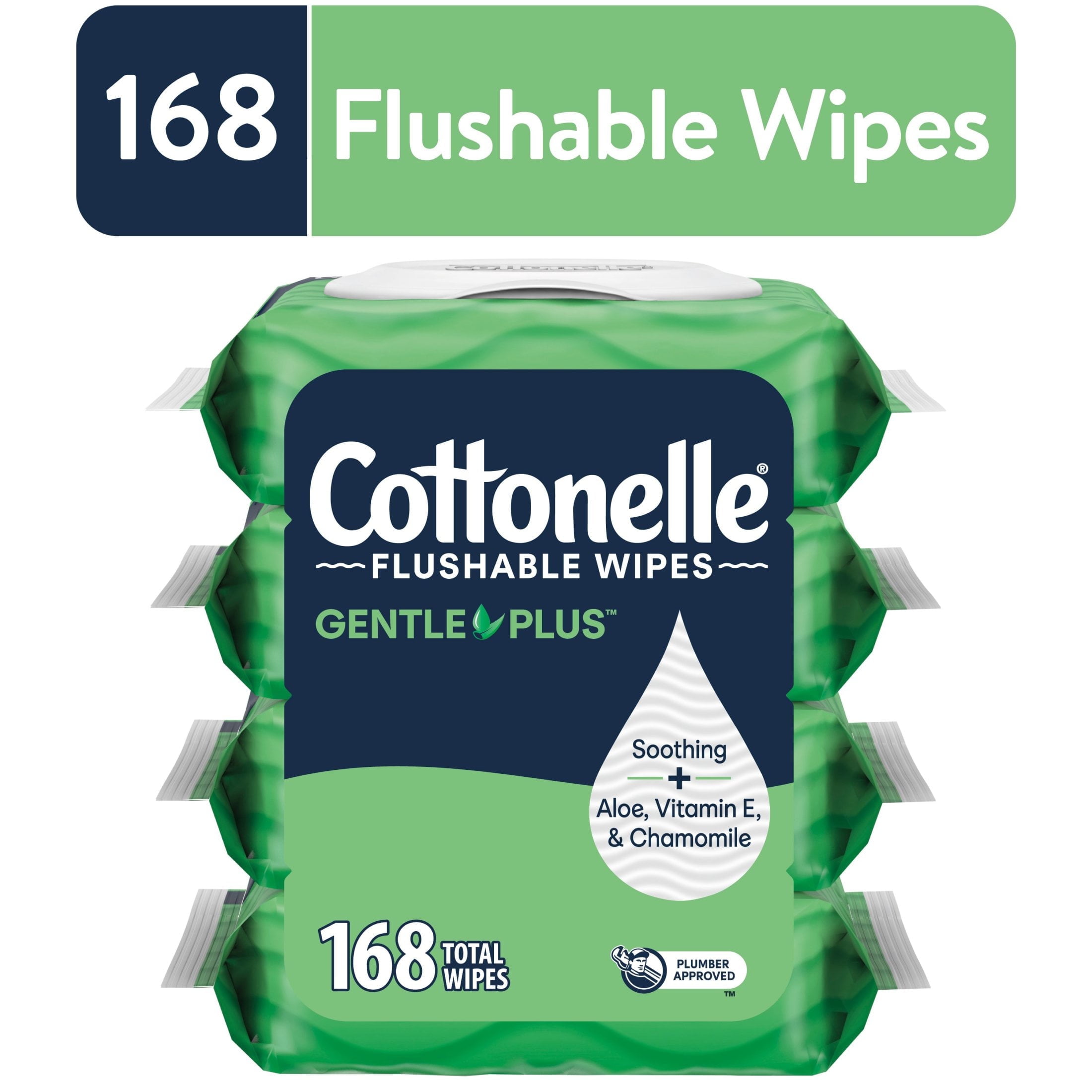 Experience Gentle Refreshment with Cottonelle Gentle Plus 168 Wipes