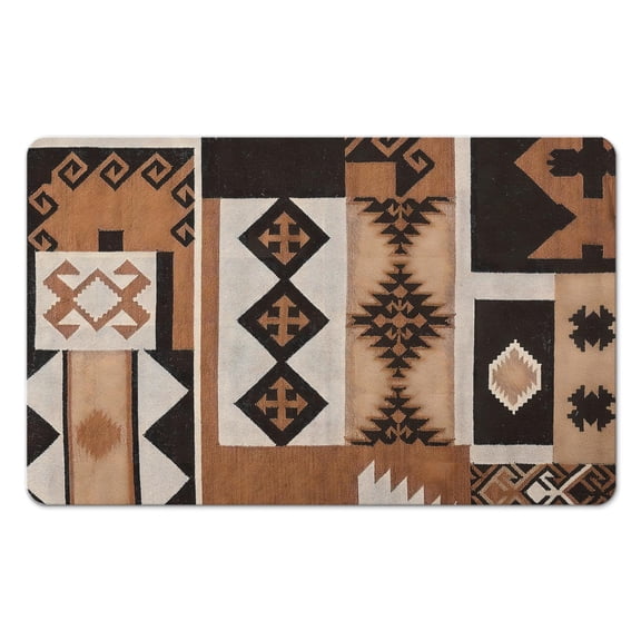 Experience Luxury with Boho Bathroom Rugs - Non-Slip, 20x32 inch, Absorbent Aztec Bath Mat - Perfect for Bathroom, Kitchen, Entryway - Modern Western Style